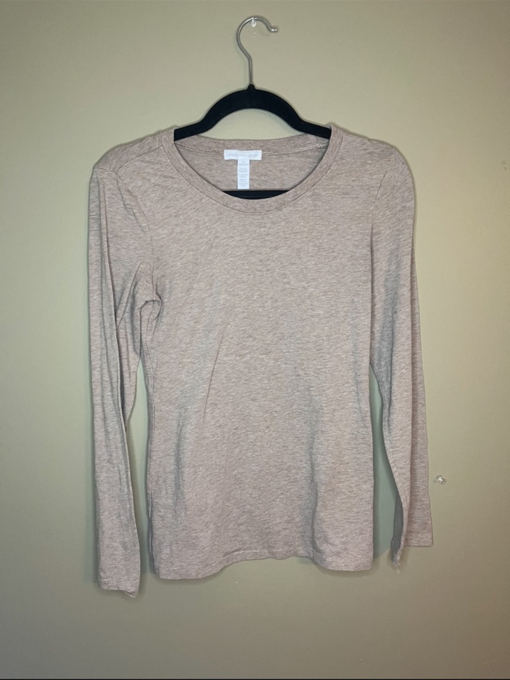 Ambiance Apparel Long Sleeve Beige Top Women’s Medium